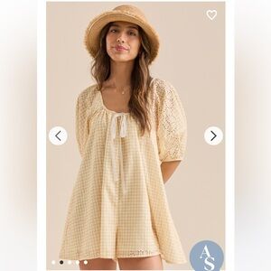 New with tags Altar’d State Posie Gingham Romper